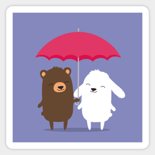 Sharing umbrella Sticker